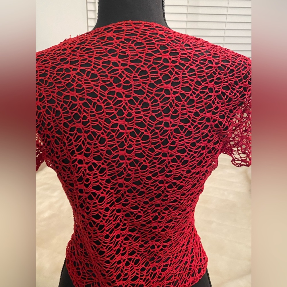 Shein Red Net Top - Picture 4 of 6